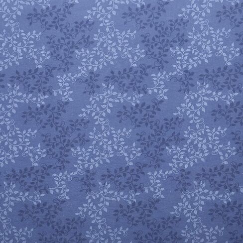 Mook Fabrics Flannel Leaves, Vapor Blue in Kuwait