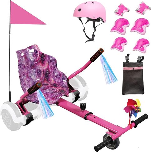 شاشة عرض ملحق مقعد سيارة هوفر بورد لجميع الاعمار | ملحقات هوفر بورد متوافقة مع سكوتر التوازن الذاتي بعجلتين 6.5 انش 8.5 انش 8.5 انش 10 انش | طول اطار قابل للتعديل | بينك in Kuwait