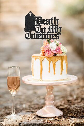 زينة عيد الميلاد من Death to My Twenties، لافتة Death to My Twenties، غلاف كعك Death to My Twenties و24 قطعة من أغطية الكب كيك، 15 قطعة من البالونات، Death to My 20s لديكورات حفلات عيد الميلاد الثلاثين in Saudi Arabia