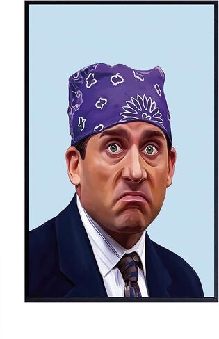 ChristjEZa Michael Scott The Office Posters for Guys The Office Wall Art Posters Prison Mike The Office TV Show Meme Posters Cool Wall Decor Art Print - Matte Poster Frameless Gift 11 x 17 inch in Saudi Arabia