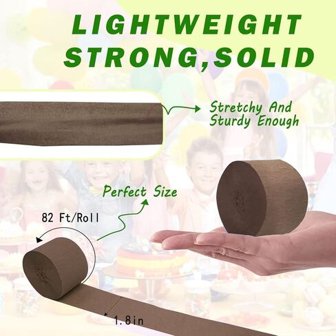 شرائط ورق كريب بيضاء 8 لفات، شرائط حفلات لأعياد الميلاد وحفلات الزفاف وحفلات الزفاف وحفلات الزفاف ومستلزمات عيد الهالوين (1.8 بوصة × 82 قدمًا/لفة، 656 قدمًا) in Kuwait