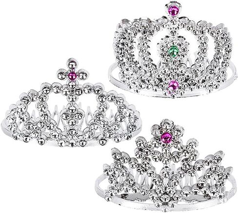 The Dreidel Company Mini Princess Tiara Crown with Hair Comb, Princess Party Favor, Girls Hair Clips Decoration and Accessories 2"(12-pack) in Saudi Arabia