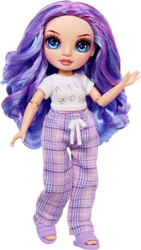 Rainbow High Jr High PJ Party Violet (Purple) 9" Posable Doll with Soft Onesie, Slippers, Play Accessories, Kids Toy Ages 4-12 Years in Saudi Arabia