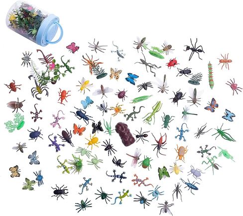 Plastic Bugs 82 Pieces Fake Bugs Assorted Insects and Bug Toys for Kids Realistic Insect Toys Figures for Children Education Insect Themed Party in Kuwait