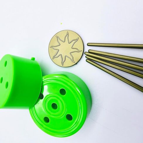 Sumrica Magic 8 قطع أظافر مدببة من خلال العملة المعدنية تخترق الطبل السحري الدعائم عن قرب (أخضر/ذهبي) in Kuwait