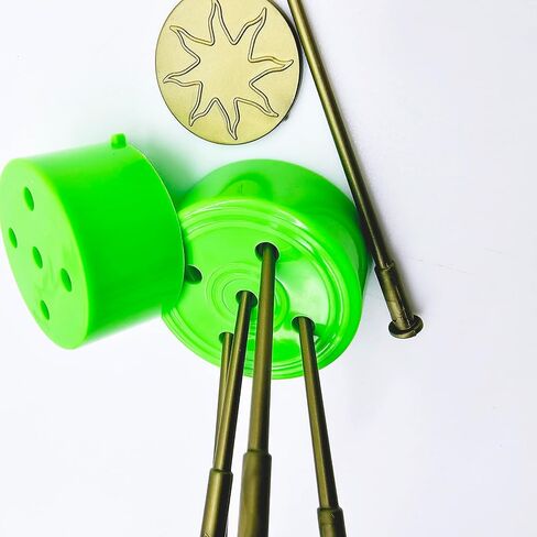 Sumrica Magic 8 قطع أظافر مدببة من خلال العملة المعدنية تخترق الطبل السحري الدعائم عن قرب (أخضر/ذهبي) in Kuwait