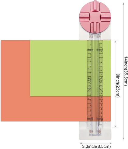 Paper Trimmer, 4 Styles Craft Paper Cutter Multi-Function Scrapbooking Tool for Cutting Paper Photos Scrapbook Postcard (Straight, Wave, Perforated and Creasing Lines) (Pink) in Saudi Arabia