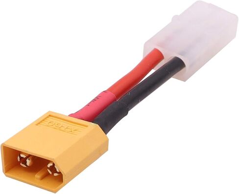 Treehobby 3 قطع أنثى Tamiya التوصيل إلى ذكر XT60 موصل كابل محول لطائرة RC بطارية ليبو شاحن ESC (14awg 5 سم) in Saudi Arabia