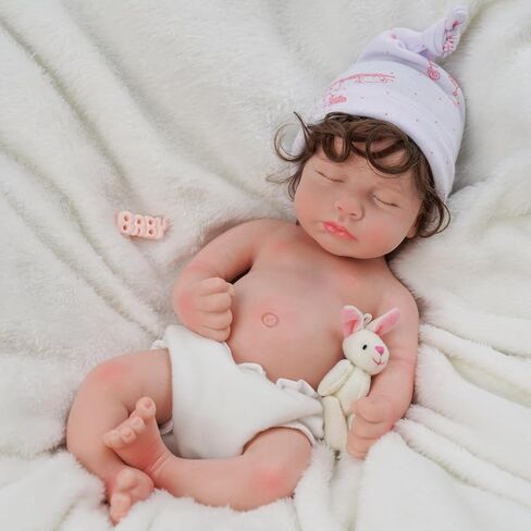 BABESIDE Reborn Baby Dolls Silicone Full Body 12 Inches Solid Platinum Silicone Baby Doll Sleeping Premiee Girl Realistic-Newborn Baby Dolls for Kids in Saudi Arabia
