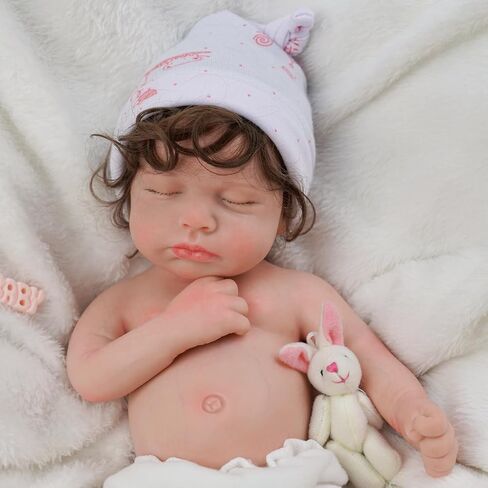 BABESIDE Reborn Baby Dolls Silicone Full Body 12 Inches Solid Platinum Silicone Baby Doll Sleeping Premiee Girl Realistic-Newborn Baby Dolls for Kids in Saudi Arabia