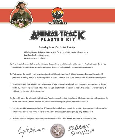 Brave Wilderness Animal Track Plaster Casting Kit for use on Animal Tracks and Footprints by Coyote Peterson in Saudi Arabia