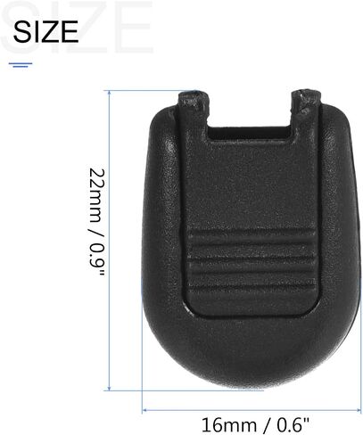 METALLIXITY Zipper Pull Cord Ends (0.2" x 0.19")20 PCS, Zipper Pull Ends Clip for Lanyards, DIY Replacement, Zipper Fixer, Black in Saudi Arabia