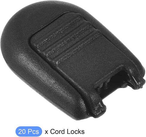 METALLIXITY Zipper Pull Cord Ends (0.2" x 0.19")20 PCS, Zipper Pull Ends Clip for Lanyards, DIY Replacement, Zipper Fixer, Black in Saudi Arabia