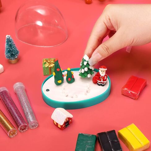 Karsspor Christmas Snow Globe Kit, 4 PCS Water Globe Making Kit with Complete Tools, Creative Christmas Arts and Crafts for Girls and Boys Ages 4-6-8-12 in Kuwait