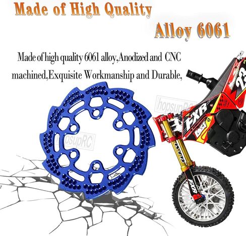 قرص الفرامل الخلفي من الألومنيوم hopsupRC 7075-T6 يقوم بترقيات جزء من أجل Losi 1/4 Pro Moto MX دراجة نارية الترابية RTR FXR LOS06000 LOS06002، سبيكة 7075-T6 قرص الفرامل الخلفي يقفز لأعلى، فضي in Kuwait