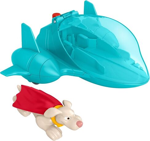 Fisher-Price DC League of Super-Pets Preschool Toy Super Launch Krypto & Invisible Jet Vehicle Set for Kids Ages 3+ Years in Saudi Arabia