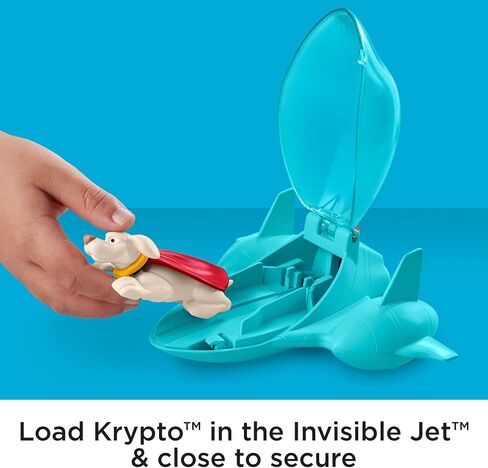 Fisher-Price DC League of Super-Pets Preschool Toy Super Launch Krypto & Invisible Jet Vehicle Set for Kids Ages 3+ Years in Saudi Arabia