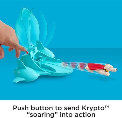 Fisher-Price DC League of Super-Pets Preschool Toy Super Launch Krypto & Invisible Jet Vehicle Set for Kids Ages 3+ Years in Saudi Arabia