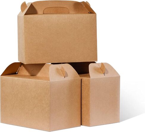 MintieJamie 24 حزمة من علب الهدايا - 8.5 × 5 × 5.5 بوصة صندوق ورق كرافت بني معاد تدويره هدية صندوق هدايا لحفلات أعياد الميلاد (24) in Kuwait