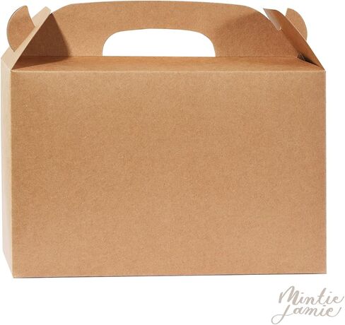 MintieJamie 24 حزمة من علب الهدايا - 8.5 × 5 × 5.5 بوصة صندوق ورق كرافت بني معاد تدويره هدية صندوق هدايا لحفلات أعياد الميلاد (24) in Kuwait