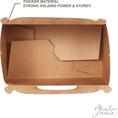 MintieJamie 24 حزمة من علب الهدايا - 8.5 × 5 × 5.5 بوصة صندوق ورق كرافت بني معاد تدويره هدية صندوق هدايا لحفلات أعياد الميلاد (24) in Kuwait