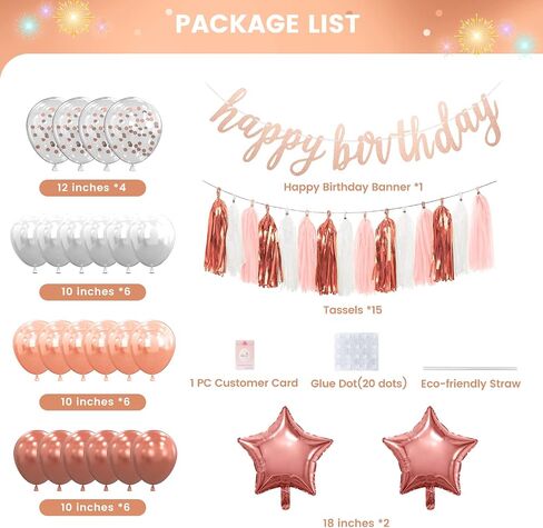 Birthday Decorations Red and Black for Women Girls, Happy Birthday Party Decorations for Boys Men,Happy Birthday Banner(Pre-Strung), Tissue Paper Garland and Foil Confetti Balloons (Red and Black) in Saudi Arabia