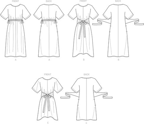 نمط الخياطة البسيطة R10506 / S9101 - فساتين بلوفر Misses بطولين، الحجم: A (XXS-XS-S-M-L-XL-XXL) in Saudi Arabia