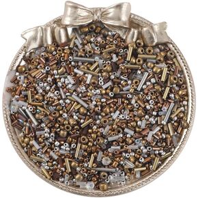 Niziky 1000PCS Mixed Glass Seed Beads Glass Bugle Beads, 1.5-4.5mm White Tube Loose Glass Seed Spacer Beads for Jewelry Making, Glass Beads for Bracelet Making
