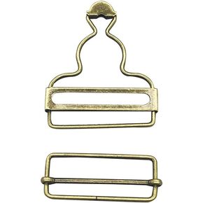 SORTUMOLA 6 Set Suspender Adjuster Overall Braces Buckle, Dungaree Fastener Braces Buckle with Slider