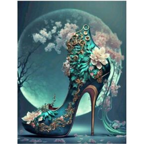 BOHUAYI مجموعات الطلاء الماسي للبالغين، طلاء يدوي 5D بالأرقام للبالغين المبتدئين، لوحات فنية بنقاط الماس الحفر الكامل DIY لديكور جدار المنزل 11.8 × 15.7 بوصة (كعب عالٍ) in Kuwait