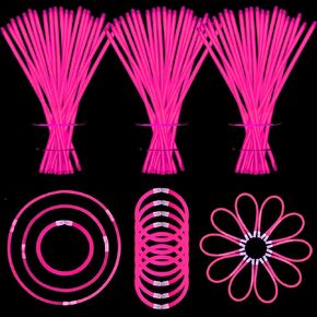 150 PCS Glow Sticks Bracelets Necklaces 8" Glowstickswith Connectors Bulk Glow in The Dark Party Supplies Light Up Neon Party Favor for Halloween Chirstmas NewYear St.Patrick's Day Birthday in Kuwait