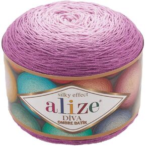 ALİZE Diva Ombre Batik Silky Effect 100 Microfiber Acrylic Yarn Thread Crochet Art Lace Craft 1 skn 250gr 957yds Hand Knitting Yarn (7378)