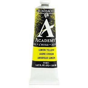 طلاء زيتي Grumbacher Academy، 37 مل/1.25 أونصة، أصفر كادميوم متوسط ​​اللون