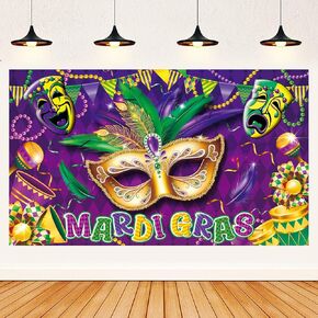 خلفية ماردي غرا، ديكورات حفلات ماردي غرا، لافتة ماردي غرا، دعامات تصوير خلفية للتصوير الفوتوغرافي في الكرنفال، ديكورات ماردي غرا للحفلات in Kuwait