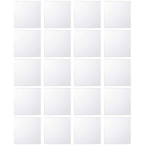 ZWIN 20PCS Mini Square Mirror Tiles, 2 x 2 inches Acrylic Small Tiny Mirror Self Adhesive, Flexible Mirror Sheets Self Adhesive for DIY Crafts Art Projects Supplies Home Decoration in Kuwait