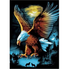 مجموعات الطلاء الماسي من BOHUAYI للبالغين، طلاء يدوي 5D بالأرقام للبالغين المبتدئين، لوحات فنية بنقاط ماسية كاملة الحفر لديكور المنزل الجداري 11.8 × 15.7 بوصة (نسر) in Kuwait