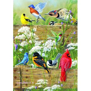 Buffalo Games - Hautman Brothers - Songbird Menagerie - 300 LARGE Piece Jigsaw Puzzle, 21-1/4inx15in , Green in Kuwait