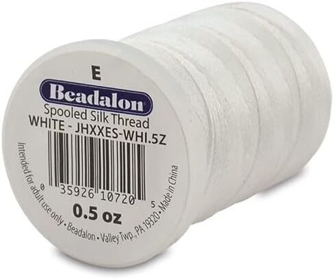Beadalon White Silk Thread Size E .013 Inches in Saudi Arabia