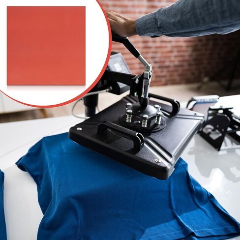 Frienda 2 قطعة 15 × 15 بوصة سيليكون حصيرة الحرارة للضغط الحراري 0.3 بوصة سميكة وسادة حصيرة الضغط الحراري لآلة نقل الحرارة وسادة الضغط الحراري وسادة استبدال الصحافة نقل الحرارة، أحمر in Kuwait