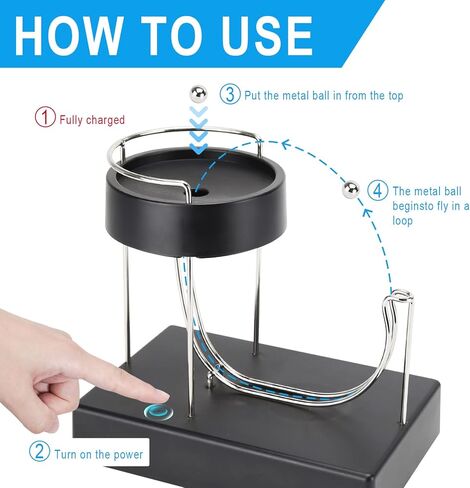 Electromagnetic Art Perpetual Motion Machine, Upgraded Silent Rolling Ball Perpetual Motion Simulator, Physical Science Teaching Toy, Office Home Mysterious Kinetic Art Decoration, Teacher's Day Gift in Kuwait