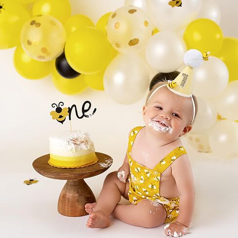 قبعة عيد الميلاد الأولى من Rweseo Bee - ديكورات حفلات عيد الميلاد الأول للنحلة، قبعة عيد الميلاد الأول للنحلة، حفلة يوم النحل السعيد، إنها ممتعة لنحلة واحدة in Kuwait