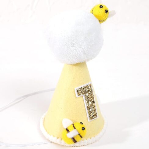 قبعة عيد الميلاد الأولى من Rweseo Bee - ديكورات حفلات عيد الميلاد الأول للنحلة، قبعة عيد الميلاد الأول للنحلة، حفلة يوم النحل السعيد، إنها ممتعة لنحلة واحدة in Kuwait