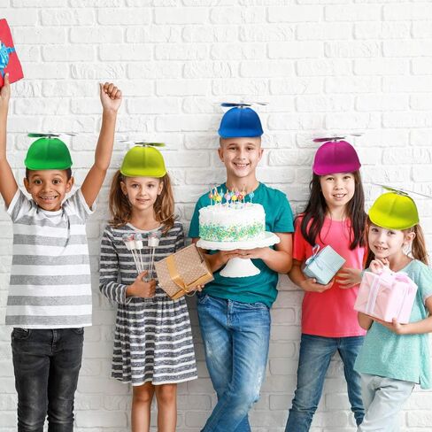 ArtCreativity Propeller Beanie Hats for Kids, Pack of 12, Plastic Hats with Spinning Propellers on Top, Silly Costume Accessories, Crazy Party Hats, Photo Booth Props, Fun Gag Gifts in Kuwait