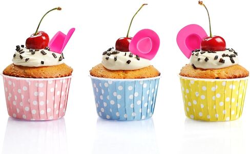 40 قطعة من قبعة رعاة البقر الغربية الصغيرة، قبعة راعية البقر البلاستيكية مصغرة لطيفة، اكسسوارات تزيين الحفلات لبيت الدمى واللعب in Kuwait