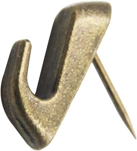 Antique Brass Push Pin Style Picture Hooks (12 - Pack) in Kuwait