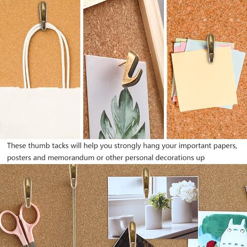 Antique Brass Push Pin Style Picture Hooks (12 - Pack) in Kuwait