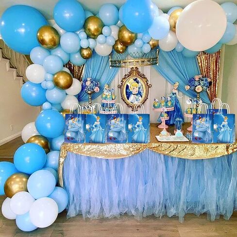 16 قطعة من حقائب هدايا حفلات سندريلا مع مقبض من ورق كرافت الاميرة لزينة حفلات اعياد الميلاد للاطفال والكبار in Kuwait
