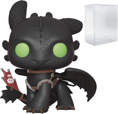 How to Train Your Dragon 3: The Hidden World - Toothless Funko Pop! Vinyl Figure (Bundled with Compatible Pop Box Protector Case), Multicolor, 3.75 inches in Saudi Arabia