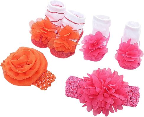 Reborn Doll Clothes Accessories Headbands& Socks 4 Pcs for 18-22 Inch Reborn Newborn Baby Dolls Clothes 0-12 Month Baby Accessories in Saudi Arabia