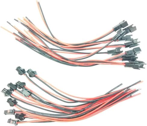 Hengfuntong-Elec 10 أزواج 20 قطعة عالية التيار أمبير شحن RC شاحن بطارية JST SM 2 دبابيس ذكر موصل سالب سلك أسلاك التوصيل المصنوعة 20awg 100 مللي متر in Kuwait